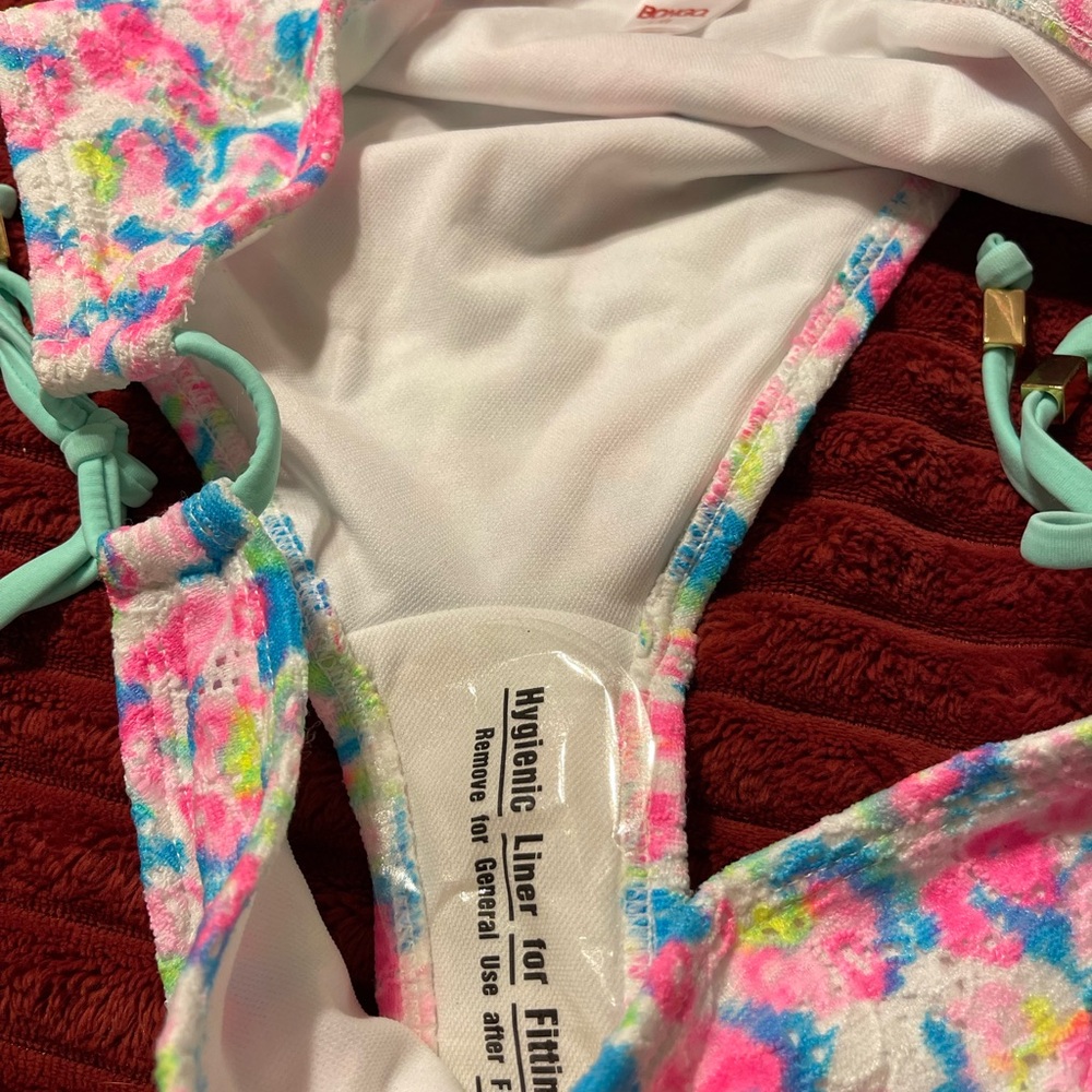 NWT BONGO Colorful Bikini Bottom with Side Ties - Picture 4 of 4